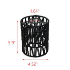 Oedema Rattan Lamp Shade Black Lamp Shade Woven Lampshade 5.9" Height, 4.52" Width, Cylinder Decor Lampshade