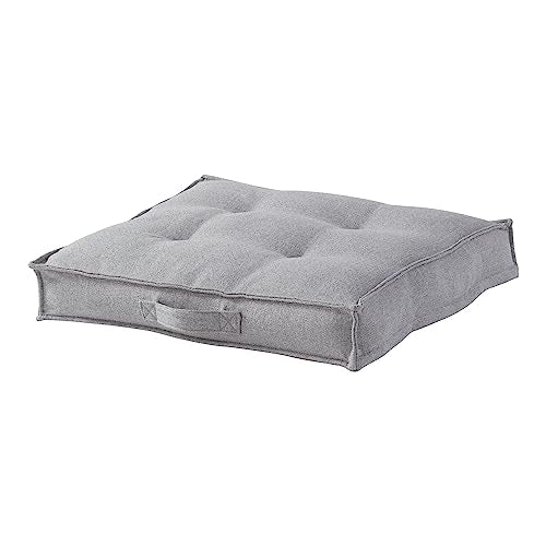 Square Tufted Floor Pillow with Removable Cover, Cement, Large (40") - color: Cement, size: Large (40")