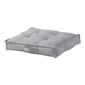 Square Tufted Floor Pillow with Removable Cover, Cement, Medium (32") - color: Cement, size: Medium (32")