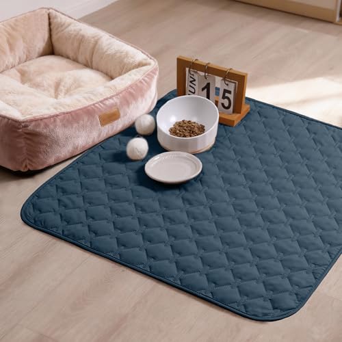 gogobunny 100% Double-Sided Waterproof Dog Bed Cover Pet Blanket Sofa Couch Furniture Protector for Puppy Large Dog Cat, Reversible (30x30 Inch (Pack of 1), Dark Blue/Light Blue) - color: Dark Blue/Light Blue, size: 30x30 Inch (Pack of 1)