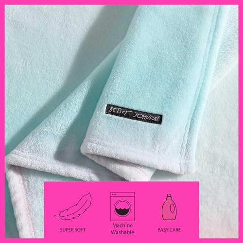 Betsey Johnson - Blanket, Buttery-Soft Throw Blanket for Couch or Bed, Boldly Plush & Oversized Bedding (Ombre Blue, 50" x 70") - color: Ombre Blue