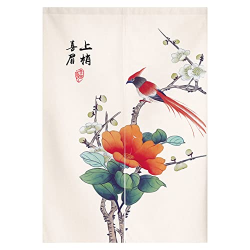 Japanese Noren Doorway Curtain Tapestry Traditional Chinese Wealth Fortune Door Curtain Flower Painting Kitchen Home Decoration, 29" x 47" - color: Multi 3, size: 29.5"W x 47.2"L (Pack of 1)