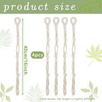 4 Pcs Hanging Plant Extender Macrame Plant Hanger Extender Large Hanging Rope for Spring Wall Holders Indoor Outdoor Home Decor