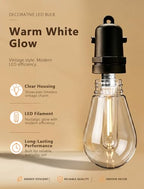 Replacement Bulbs for Outdoor String Lights, 25 Pack T13 LED 0.6W E12 Candelabra Base Bulbs, 2700K Warm White Shatterproof Plastic, Dimmable IP65 for S14 G40 C7 Patio Bistro Lights