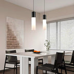 Pendant Lights Kitchen Island 3 Pack 12W Led Pendant Light with Milky White Lampshade, 1-Light Dining Light Fixture Ceiling Light Hanging in Black Finish, E12 LED Bulbs Included, 3000K-6000K - color: Black, size: 1-Light 3-Pack