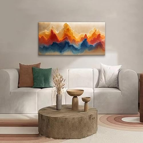 Canvas Wall Art Decor Artwork Modern Paintings Abstract Wall Decor Maximalist Colorful Abstract Art Prints Picture For Bedroom Kitchen Office Aesthetic Wall Decoration Artwork Ready To Hang 20" × 40" - color: ZXJ9D, size: 40"L x 20"W