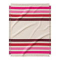 Rosewood Trail Striped Afghan Throw Blanket | Thick & Cozy | Cotton USA Made (73x48) - color: Rosewood Trail