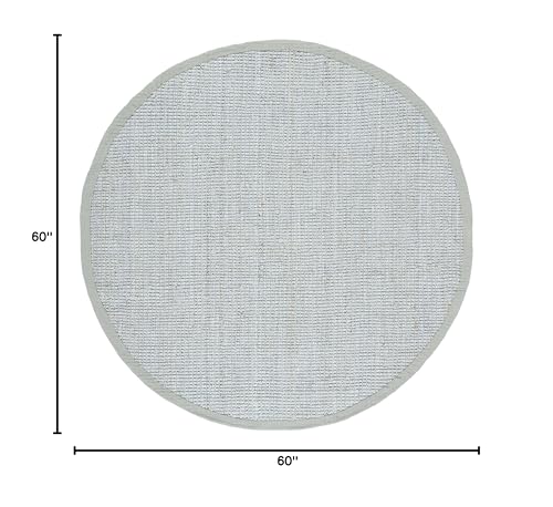 SAFAVIEH Natural Fiber Collection 5' Round Grey NF730F Handmade Farmhouse Premium Jute Area Rug - color: Grey, size: 5' (Round)