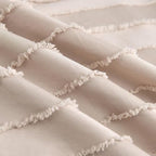 Body Pillow Shams 1 Pack, Body Size Pillowcases, Soft Microfiber Geometric Striped Boho Pillow Covers with Envelope Closure, Cream, 20x54 Inches (No Insert) - color: Cream-stripe, size: Body(20*54)