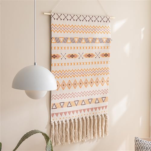 BMIDRUT Macrame Woven Tapestry Wall Hanging Tapestry Bohemian Tapestries Art Tapestry for Home Apartment Dorm Room Backdrop 20x35 Inch - color: C1