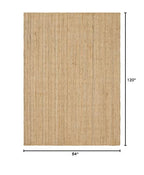 Rugs.com Hand Braided Jute Rug – 7' x 10' Natural Flatweave Rug Perfect for Bedrooms, Dining Rooms, Living Rooms - size: 7' x 10' (Rectangular)