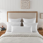 basic home Hotel-Style Goose Feather Down Euro Pillow Insert for Sofa & Bed - 100% Odorless & Plump Cushion Filler - 233TC Cotton with Inner Liner to Prevent Poking (28x28 Inch) - size: 28x28