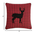 C&F Home Plaid Woodford Deer Silhouette Tufted 100% Cotton Accent Throw Pillow 18" x 18" All Seasons Fall Harvest Autumn Summer Lodge Cabin Rustic Lakehouse Home Living Room Sofa Couch Chair Bed