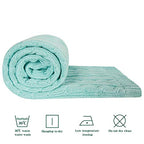 NTBAY 100% Pure Cotton Cable Knit Toddler Blanket, Super Soft Warm Breathable 30x40 Baby Blanket for Crib, Stroller, Nursery, Travel, Newborn, 30x40 Inches, Light Blue - color: Light Blue