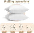 Utopia Bedding Outdoor Pillow Inserts 20 x 20 Inches (Pack of 2, White), Water Resistant Garden Throw Pillows for Patio and Porch Furniture