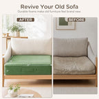 Codi Thick Replacement Couch Cushions, Upholstery Foam with Washable Covers for Sofa Cushion Chair Meditation - 24 × 24 × 5 Inch, High Density Foam, Green - color: Green, size: 24 Inch (Pack of 1)