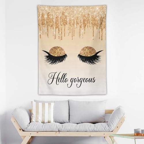 Eyelashes Tapestry Wall Hanging Tapestries Wall Backdrop Room Poster Art Aesthetic Decor for Home Office Bedroom Living Room Dorm 30"x40" - color: Eyelashes-1, size: 40"L x 30"W