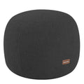 MeMoreCool Round Pouf Ottoman – 20x20x15 Inch Stuffed Footrest with Foam Filling, Dark Grey Small Circle Footstool for Living Room | Soft Teddy Fleece Cover | Washable Compact Floor Pouf - color: Teddy Dark Grey