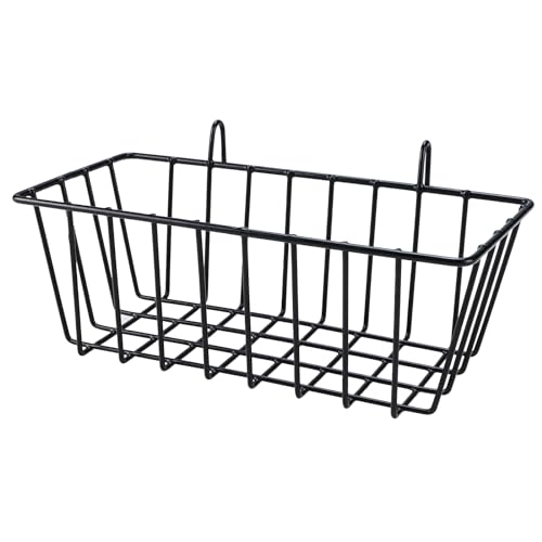 Yaegoo 6 Pack Wire Baskets, Wall Grid Panel Hanging Wire Basket, Black
