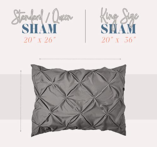 Elegant Comfort 2-Pack Sham Set Pinch Pleat Design, 1500 Premium Hotel Quality Microfiber, Stylish Design-Easy Care, Wrinkle and Stain Resistant, 2-Piece Sham Set, Pleated Standard/Queen, Aqua - color: Aqua, size: 26" x 20" (Pack of 2)