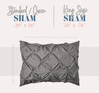 Elegant Comfort 2-Pack Sham Set Pinch Pleat Design, 1500 Premium Hotel Quality Microfiber, Stylish Design-Easy Care, Wrinkle and Stain Resistant, 2-Piece Sham Set, Pleated Standard/Queen, Burgundy - color: Burgundy, size: 26" x 20" (Pack of 2)
