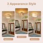 Boho Rattan Flush Mount Ceiling Lights 12 Inch Farmhouse Ceiling Light Fixtures Rustic Wicker Hand Woven Rope Cage for Dining Room Kitchen Bedroom Foyer Hallway Entryway - size: 12 Inch 1 Pack
