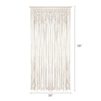 Foreate Macrame Curtains Long Cotton Macrame Wall Hanging Boho Beaded Curtain for Window Doorway Handmade Wedding Backdrop Room Divider, 1 Panel 79" L x 35" W - size: 35.5"W x 79"L (Pack of 1)