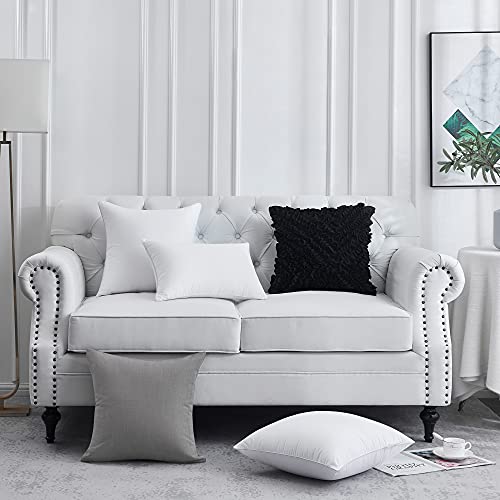 FAVRIQ 18 x 18 Pillow Inserts (Set of 2) - 18 Inch Square Interior Sofa Throw Pillow with 100% Cotton Cover - Decorative Pillow Insert Pair - White Couch Pillow - size: 18x18 Inch