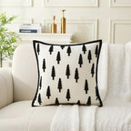 Boho Decorative Throw Pillows with Inserts, 18" x 18" Soft Tufted Modern Chenille Pillow, Pillows for Home, Patio, Couch, Bedroom, Living Room (Black Tree) - style: Black Tree