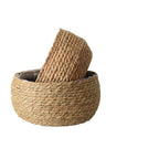 Woven Flowerpot Basket for Indoor Plants, Rattan Straw Plant Container with Natural Braided Design, Boho Style Planter for Succulents and Small Flower Pots