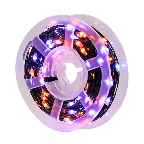 JMEXSUSS VFairy Lights Plug in Christmas Lights Orange Purple - color: Orange Purple, size: 66FT 200LED