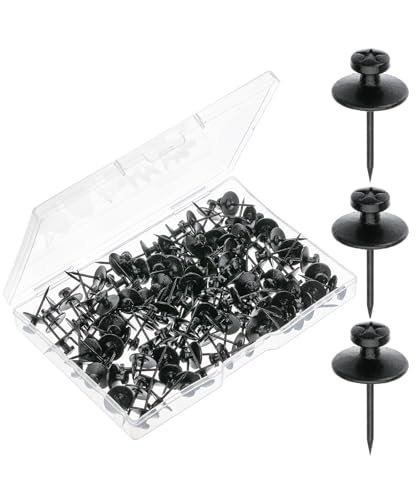 Mr. Pen- Double Headed Picture Hanging Nails, 120 Pack, Black, Tacks for Wall Hangings, Pins, Thumb Tacks, Picture Hangers - color: Black, size: 120 Pack