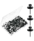 Mr. Pen- Double Headed Picture Hanging Nails, 120 Pack, Black, Tacks for Wall Hangings, Pins, Thumb Tacks, Picture Hangers - color: Black, size: 120 Pack