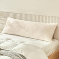 WARMDERN Beige Pillow Covers Body Pillow Cover Soft Microfiber Pillow Cases Set of 1 Boho Textured Pillowcase with Envelope Closure(Beige, Body-1 20x54 Inches) - color: Beige, size: 20" x 54" (Pack of 1)