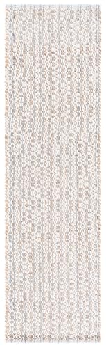 SAFAVIEH Natural Fiber Collection Area Rug - 2'3" x 8' Runner, Natural & Light Blue, Handmade Jute & Wool, Ideal for Living Room, Hallway, Foyer, Entryway, Bedroom (NFB225M) - color: Natural/Light Blue, size: 2'3" x 8' (Runner)