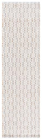 SAFAVIEH Natural Fiber Collection Area Rug - 2'3" x 8' Runner, Natural & Light Blue, Handmade Jute & Wool, Ideal for Living Room, Hallway, Foyer, Entryway, Bedroom (NFB225M) - color: Natural/Light Blue, size: 2'3" x 8' (Runner)
