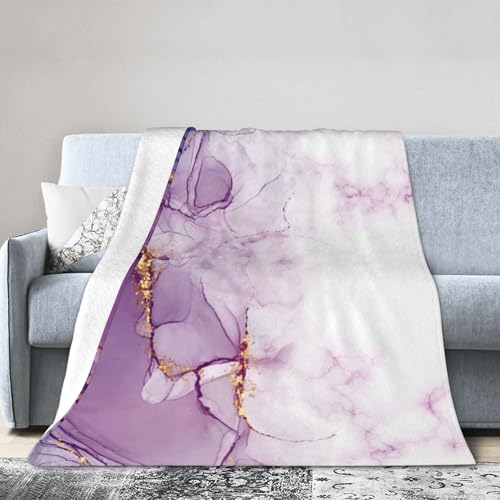 Purple Marble Print Throw Blanket for Couch Chair Sofa Bed, Flannel Soft Abstract Modern Elegant Luxury Boho Seasonal Warm Cozy Farmhouse Blanket for Bedroom Living Room Car All Season 30"x 40" - color: Marble02, size: 30X40 inch