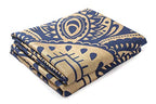 Popular Handicrafts Indian Hippie Bohemian Beautiful Passion Ombre Color Mandala Curtain Panels Blue Gold - color: Blue Gold, size: 25"W x 74"L (Pack of 2)