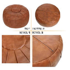 Thgonwid Unstuffed Moroccan Ottoman Pouf Cover, Ottoman Footstool Storage Solution, Bean Bag Chair, Foot Rest, Brown - color: Brown