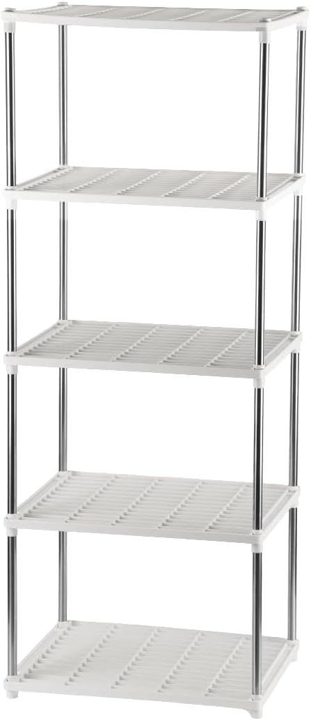 5 Layer Seed Starter Tray, Plant Stand, Storage for Nursery Pot Seedling Cell Tray Container Indoor/Outdoor Plant Rack Holder (White)