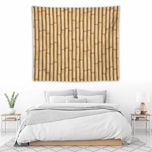 HZOHNAGO Bamboo Tapestry Retro Brown Bamboo Pattern Printed Wall Tapestry Painting Wall Hanging for Bedroom Living Room Dorm 60" W x 50" H - color: Bamboo-2, size: 60"L x 50"W