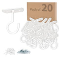20Pack Ceiling Hooks Bulk for Hanging Plants 2.5in White - color: White, size: 2.5In 20Pack