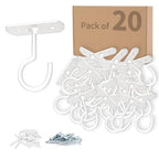 20Pack Ceiling Hooks Bulk for Hanging Plants 2.5in White - color: White, size: 2.5In 20Pack