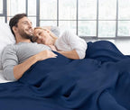 Utopia Bedding Knit Blanket Queen Size (90x90 Inches, Navy) Soft Lightweight Jersey Breathable Sweatshirt Blanket for Bed,Couch & Sofa - color: Navy, size: Queen