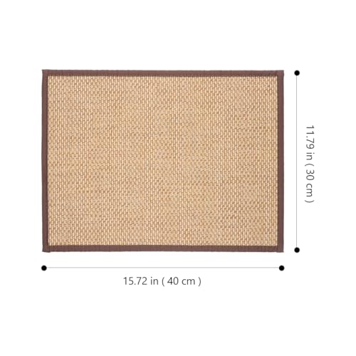 Levemolo Bamboo Woven Seat Cushion 15.74X11.81X0.19In Breathable Floor Cushion for Meditation Yoga Tatami and Small Space Seating - color: As Shown 1
