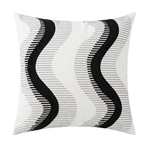 vctops Embroidery Cotton Decorative Throw Pillow Cover Boho Geometric Pattern Cushion Cover for Couch Sofa Bed (Geometric H,18"x18") - color: Geometric H, size: 18" x 18" (Pack of 1)