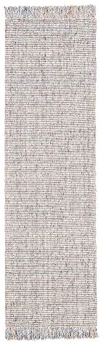 SAFAVIEH Natural Fiber Collection Runner Rug - 2'3" x 6', Grey & Natural, Handmade Woven Fringe Jute, Ideal for High Traffic Areas in Living Room, Bedroom (NF826F) - color: Grey/Natural, size: 2'3" x 6' (Runner)