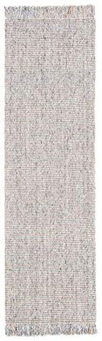 SAFAVIEH Natural Fiber Collection Runner Rug - 2'3" x 8', Grey & Natural, Handmade Woven Fringe Jute, Ideal for High Traffic Areas in Living Room, Bedroom (NF826F) - color: Grey/Natural, size: 2'3" x 8' (Runner)