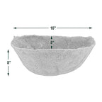 Arcadia Garden Products Extra Durable 1544B 16-inch Coco Liner for Half Round Circle Wall Mounted Hanging Basket Planters, Natural Coconut Fiber Replacement Liner for Garden Outdoor Flower Pots - size: 16-Inch, style: Wall Manger