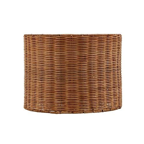 Aspen Creative 31604, Drum Spider Lamp Shade, Natural Rattan, 12" Top x 12" Bottom x 9" Height - color: Rattan
